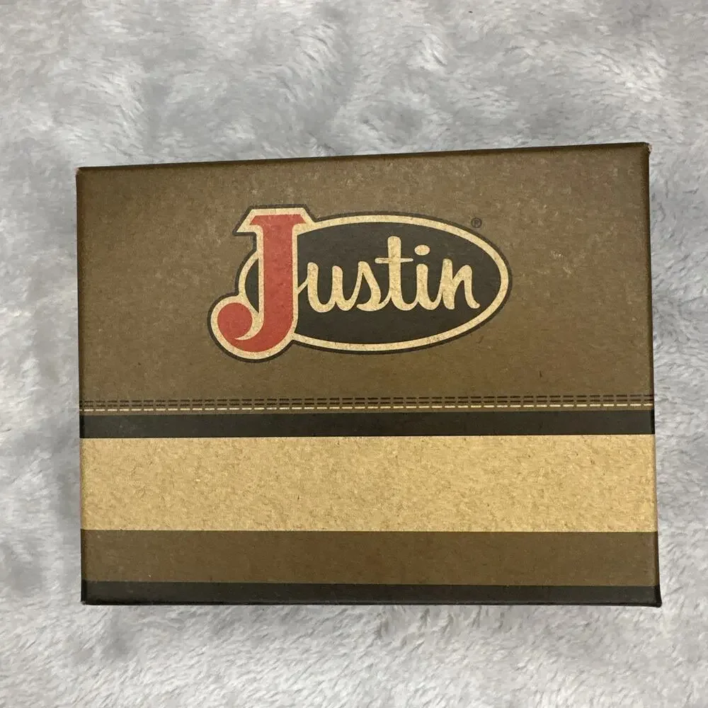 Justin‎ Wallet Card Wallet With Gusset Genuine Leather RFID Logo Embossed Unisex